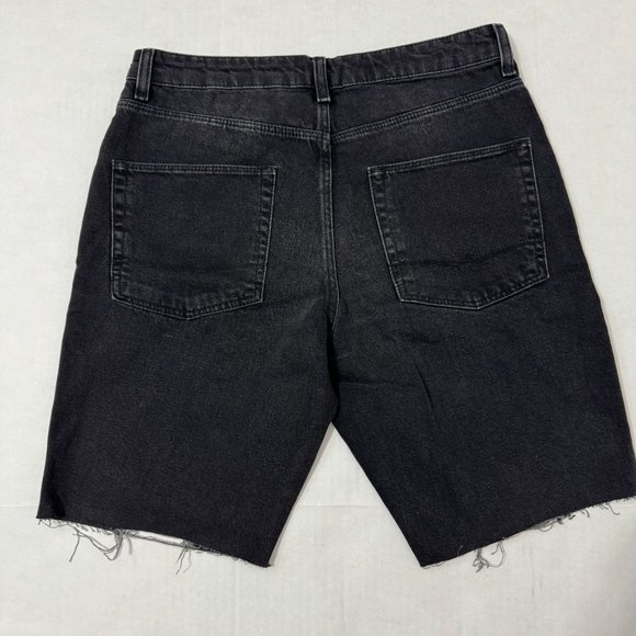 Asos Design NWT Sz 32 Black Distressed Frayed Men's Jean Short - Picture 7 of 8